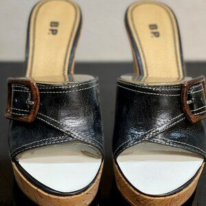 Nordstrom BP Black Size 7 Marlie-Lea Cork Sandal